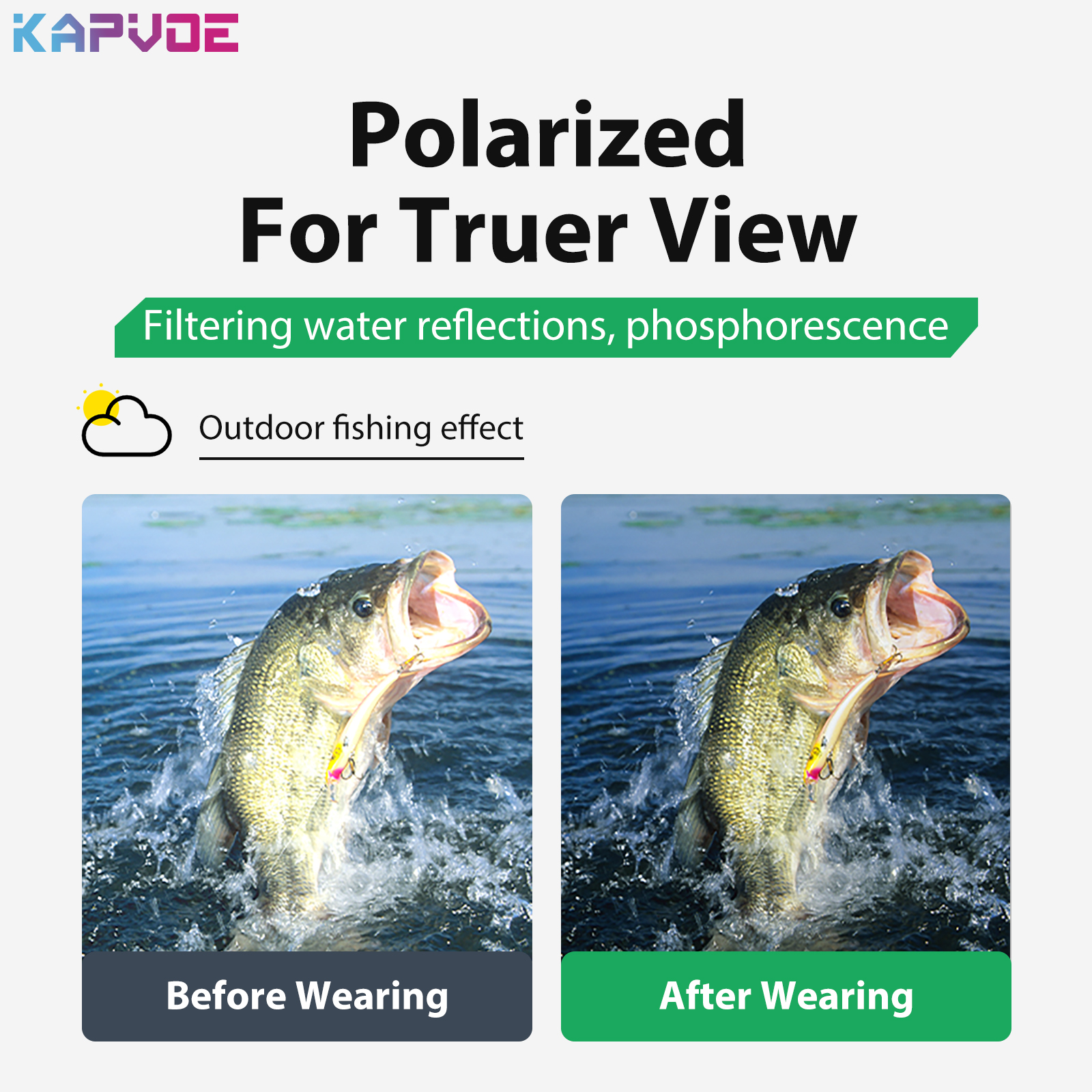 Wholesale Price US$11.00 Kapvoe K232-Q Fashion Polarized Cycling Glasses