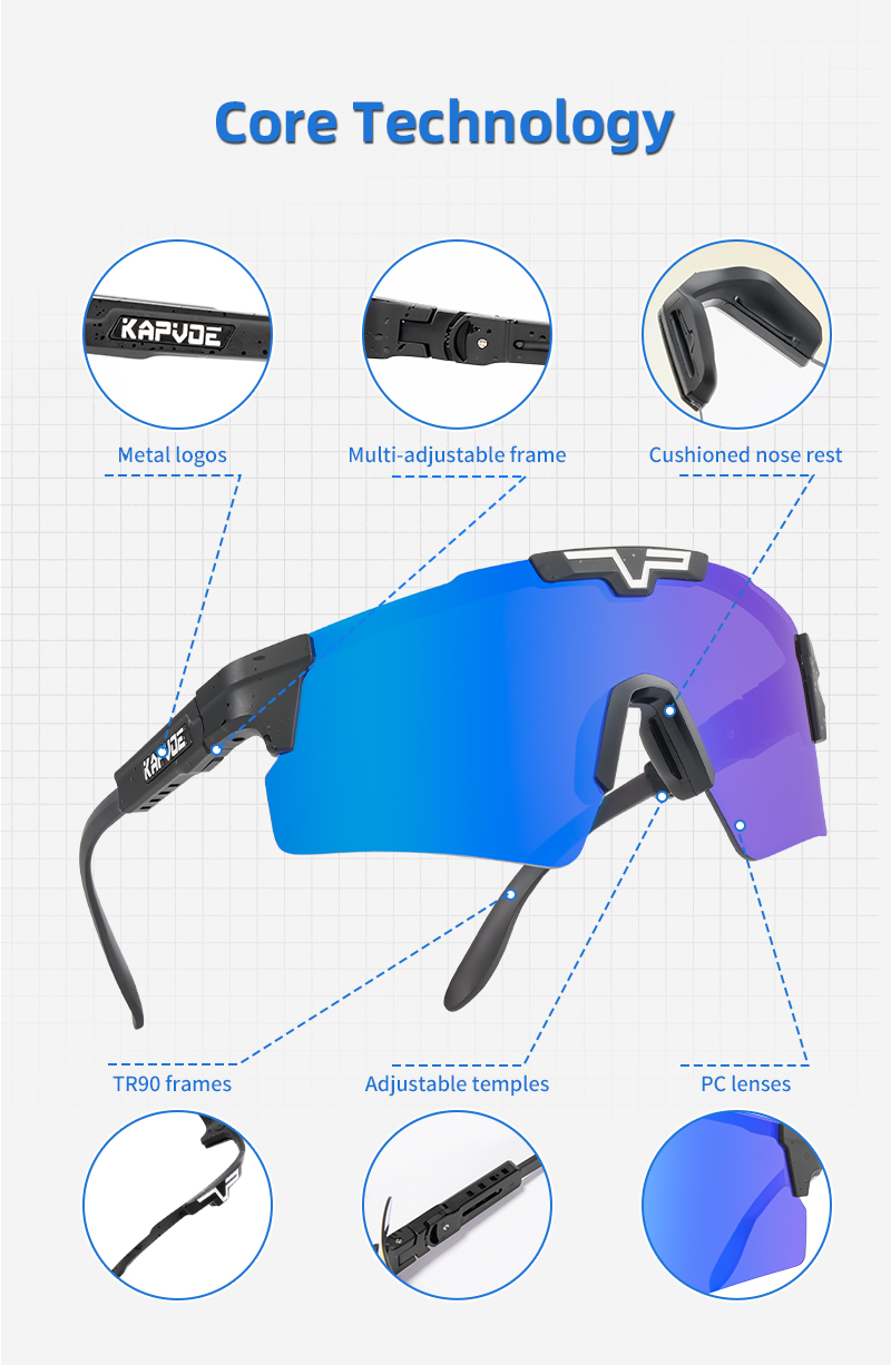 Wholesale Price US$13.00 Kapvoe K100-PH-REVO Photochromic Cycling Sunglasses