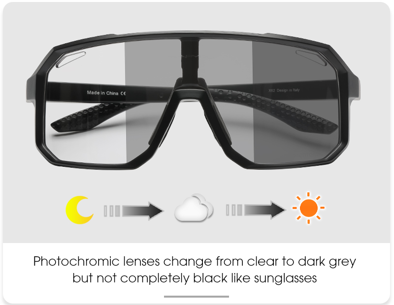 Wholesale Price US$4.50 SCVCN S62 Photochromic Cycling Sports Sunglasses