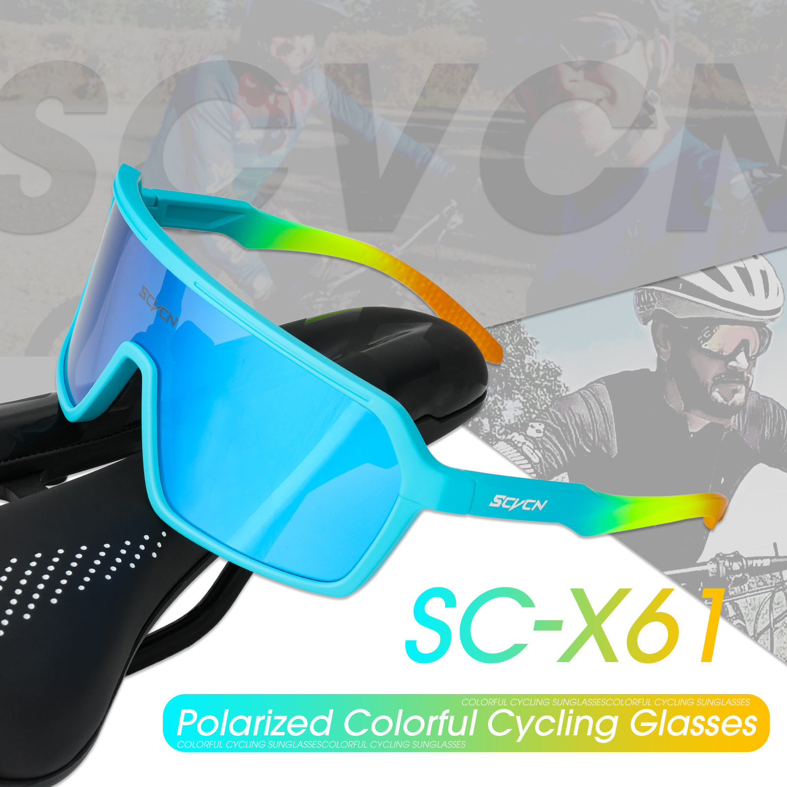 Wholesale Price US$7.00 SCVCN S61 Polarized Cycling Glasses