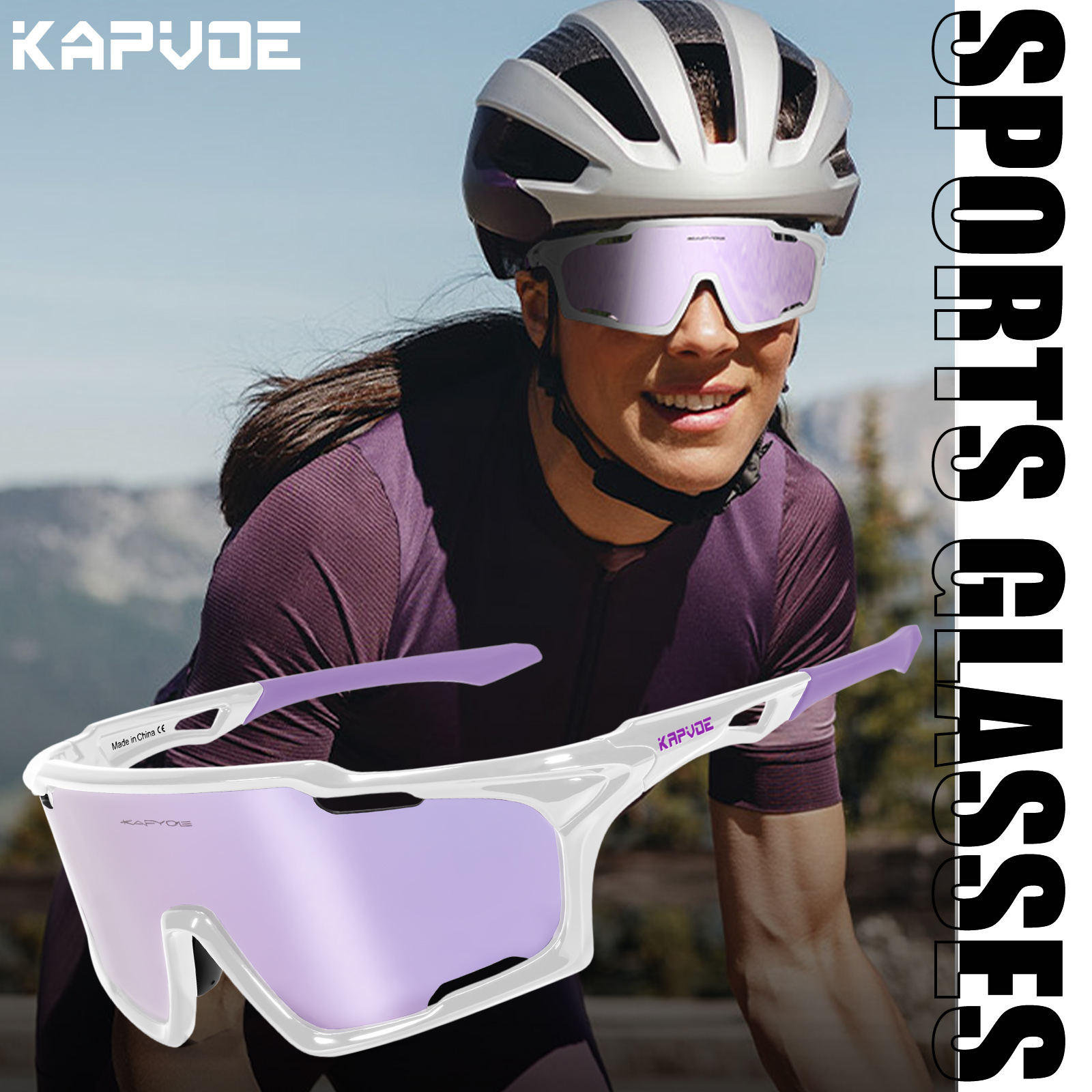 Wholesale Price US$8.50 Kapvoe K70-G Unisex Sports Cycling Glasses