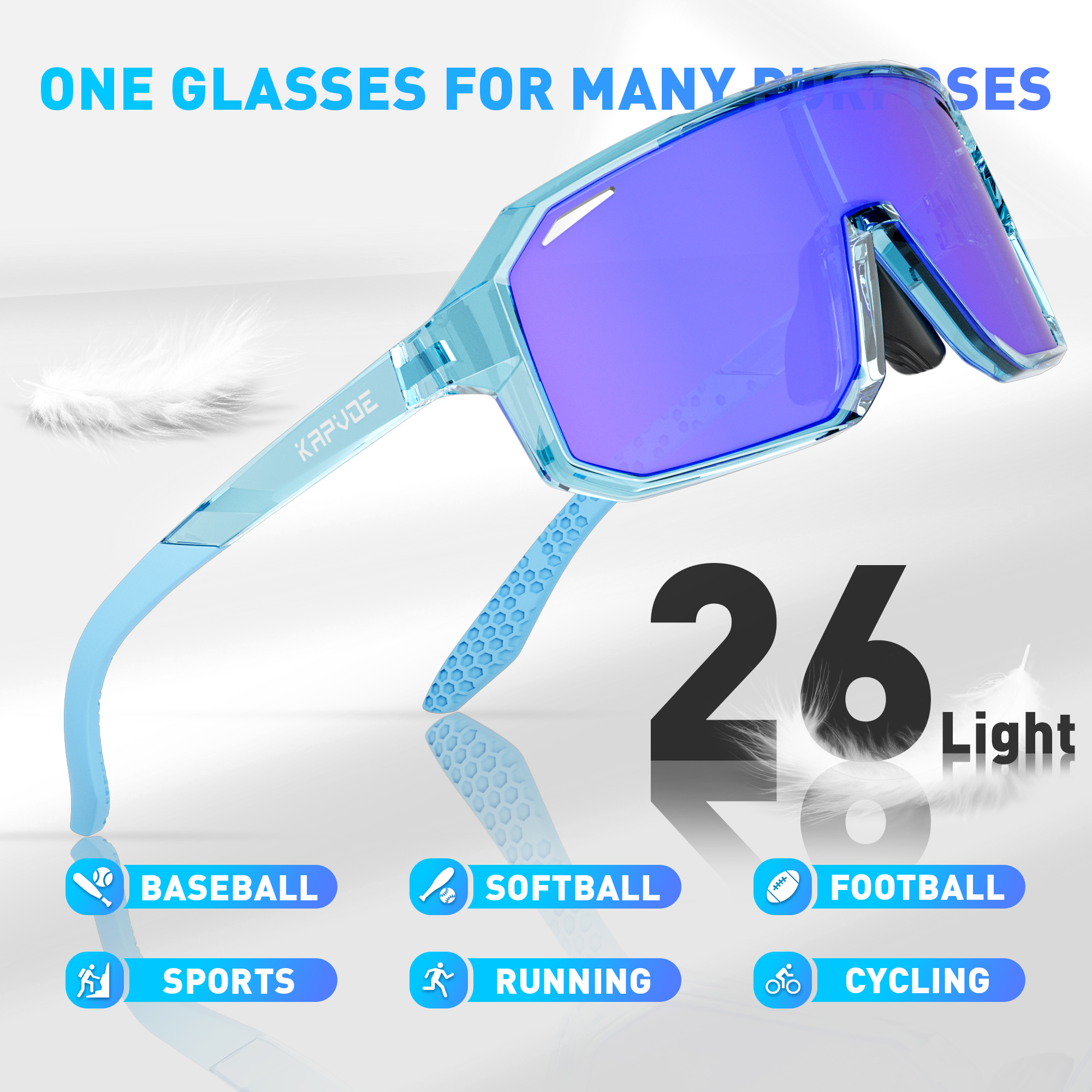 Wholesale Price US$9.00 KAPVOE K9029 Kids Sports Sunglasses