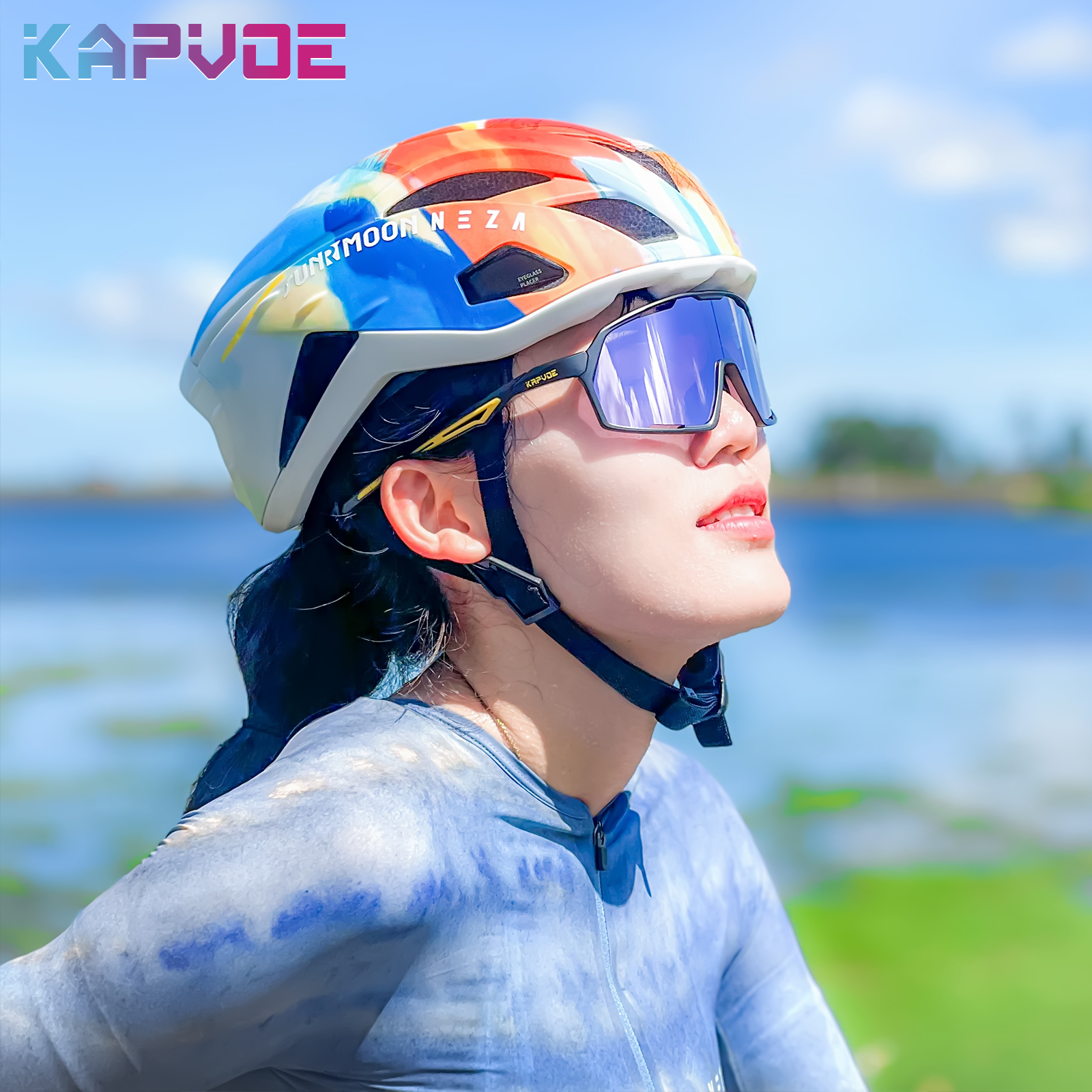 Wholesale Price US$9.50 Kapvoe K160-PH-REVO Interchangeable Lens Cycling Sunglasses